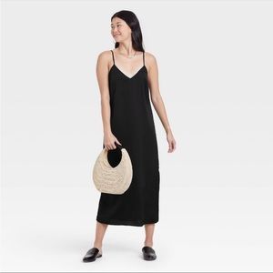 NWT Black Slip Dress